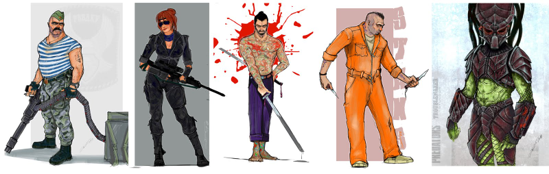 Illustration for article titled Predators concept art will cut you without missing a step